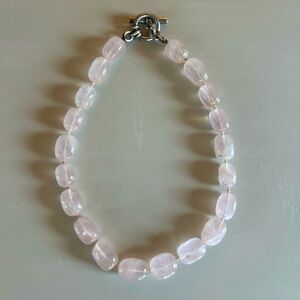 Slane & Slane Sterling Silver and Pink Quartz necklace.